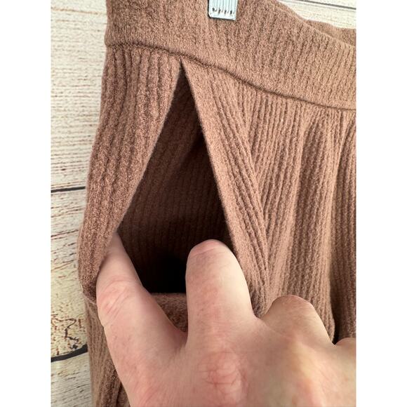 Athleta Brown Ribbed Wide-Leg Pants - Picture 7 of 12